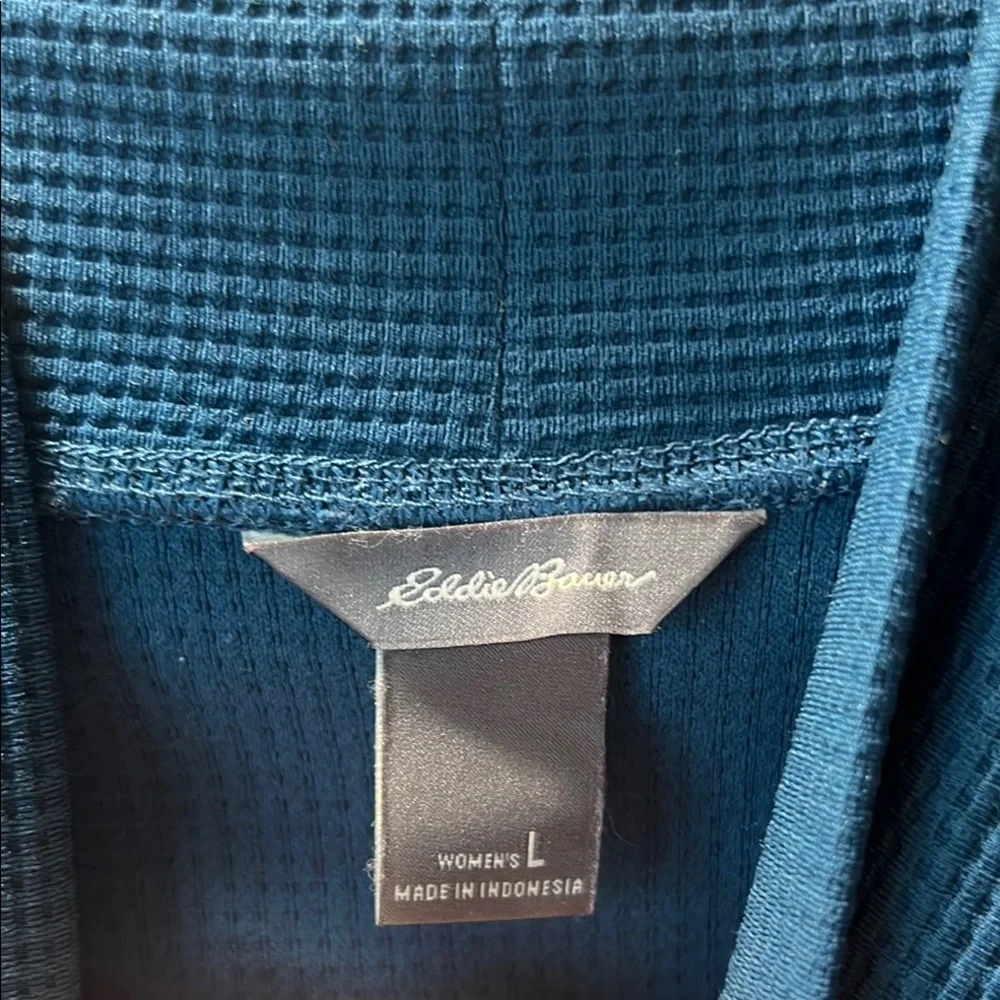SALE🎉 Eddie BauerTeal Blue Mock Neck Shirt - Picture 7 of 8